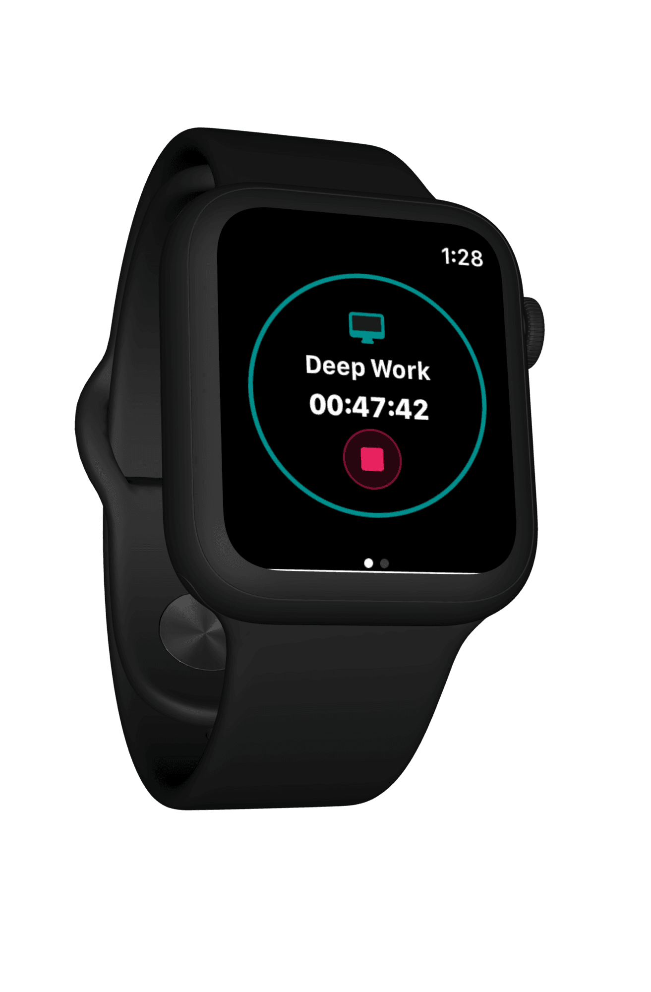 TimeAlign on Apple Watch tracking a Deep Work session.